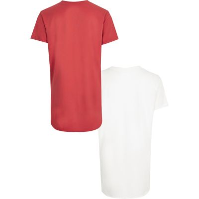Boys red and white T-shirt set